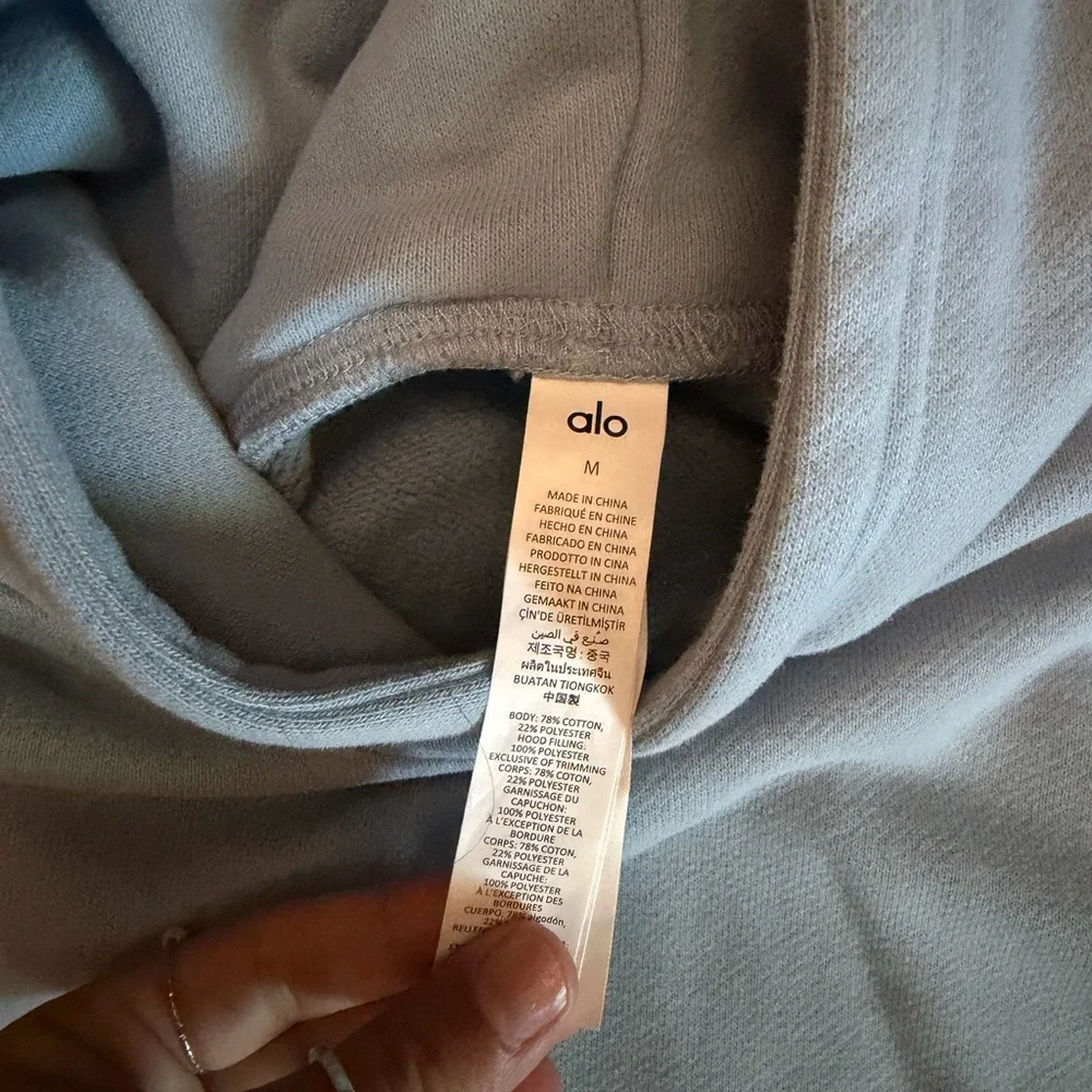 ALO Yoga celestial blue Renown Heavy Weight Hoodie